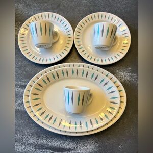 3 Homer Laughlin Atomic Diamond coffee/tea cups.